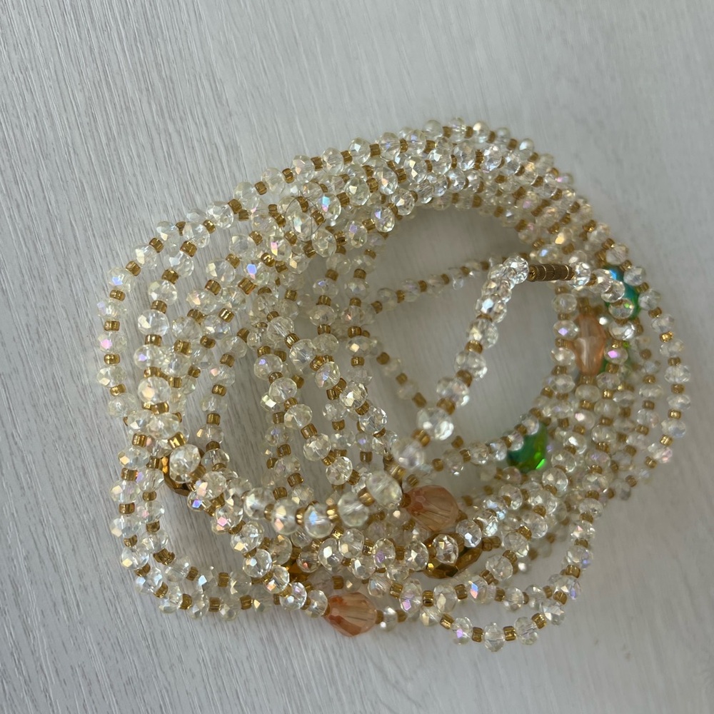 Elegant Clear Crystal Beaded Bracelet